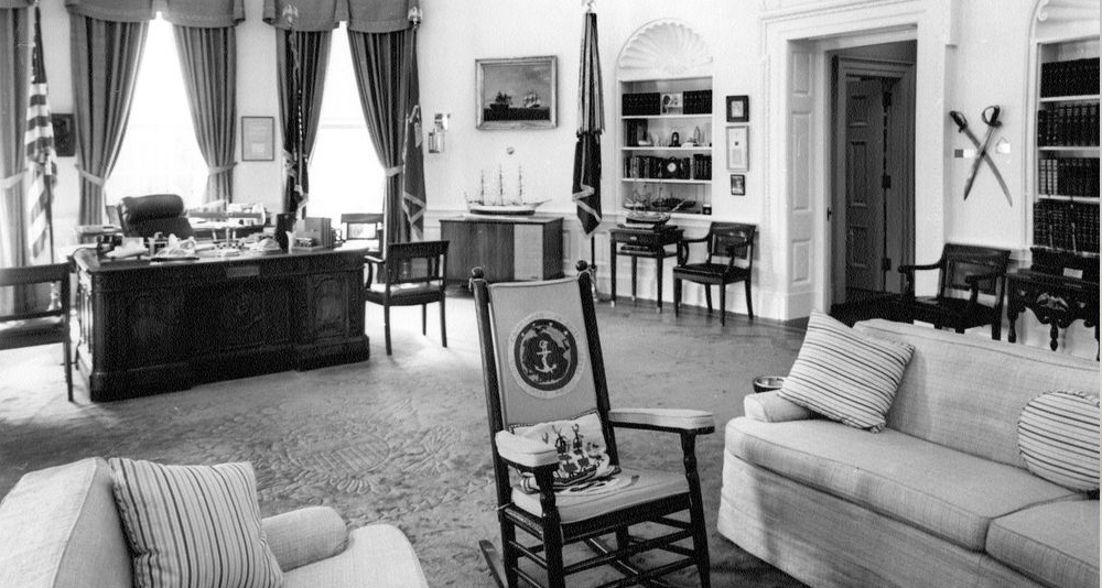 PRESIDENT KENNEDY’S ROCKING CHAIR AND DESK